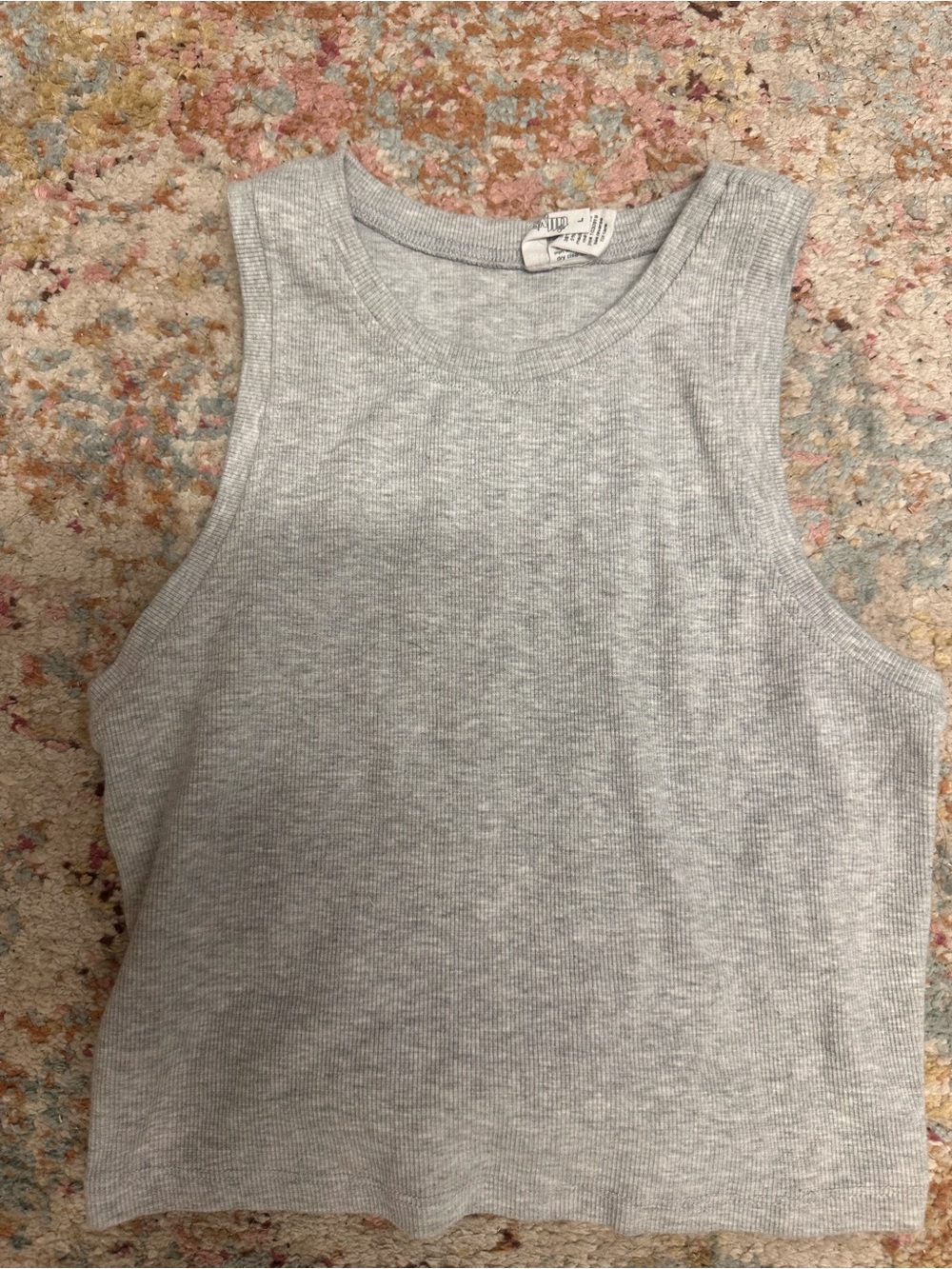Heather Gray Ribbed Tank Top